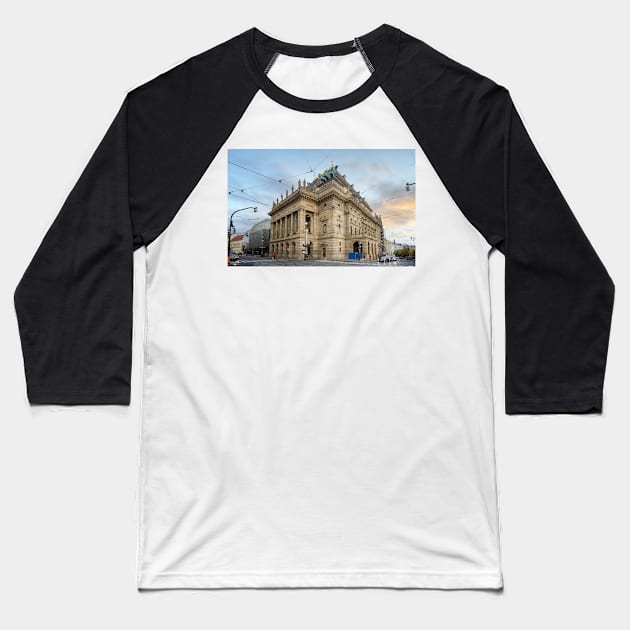 National Theater in Prague, Czech Republic Baseball T-Shirt by mitzobs